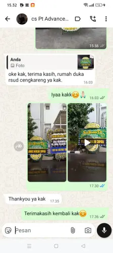 Testimonial Papan Bunga Pernikahan tenggarong