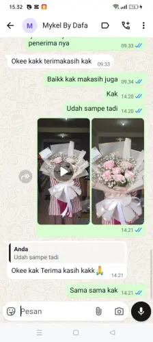 Testimonial Buket Bunga tenggarong