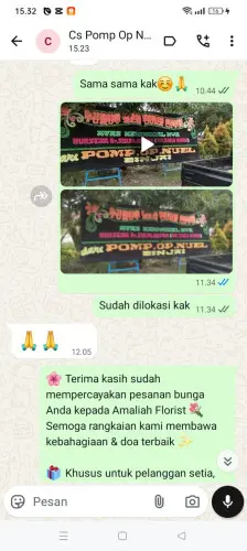 Testimonial Papan Bunga tenggarong