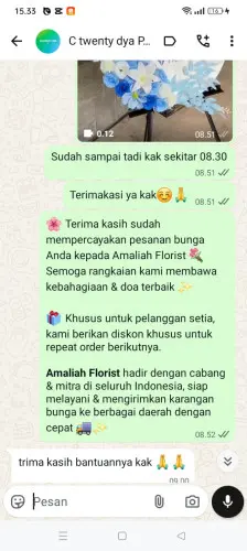 Testimonial Standing Flower tenggarong