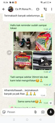 Testimonial Papan Bunga tenggarong