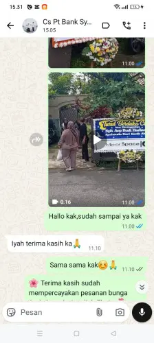 Testimonial Papan Bunga tenggarong